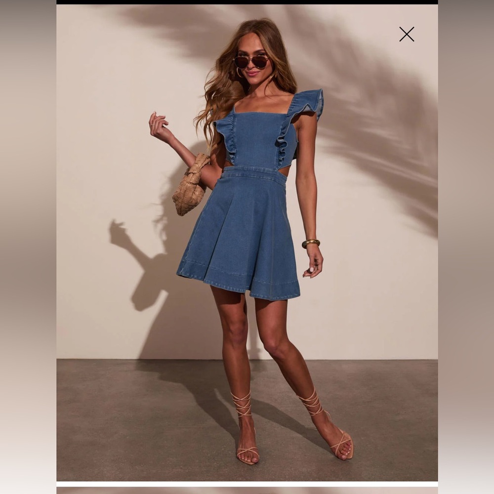 Blue Denim Skater Dress